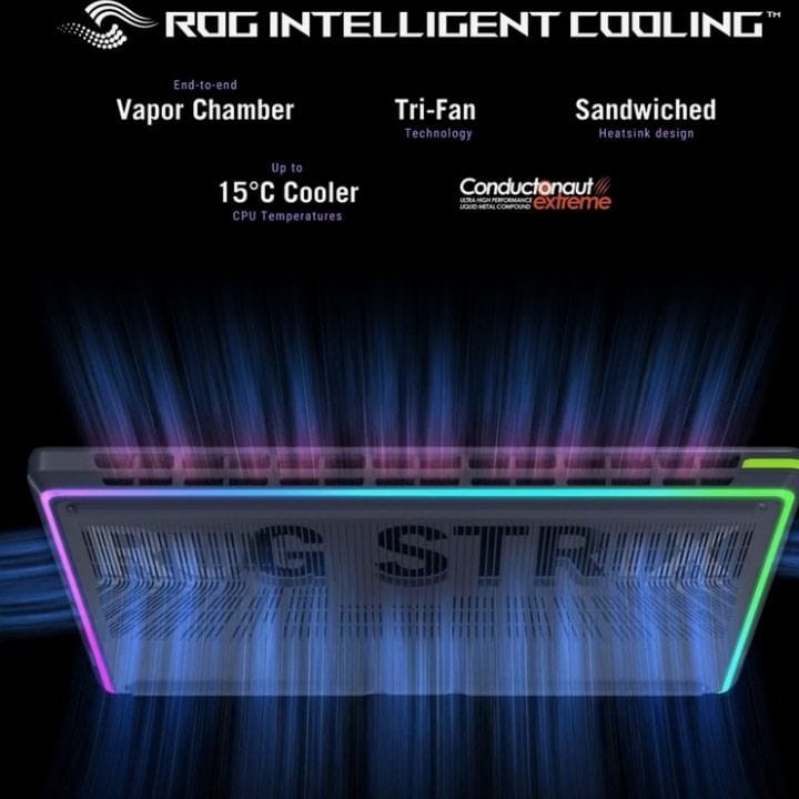 أسوس روج ستريكس G16 لابتوب ألعاب – ألترا 9 275 إتش إكس، شاشة 16 بوصة WUXGA بتردد 165 هرتز IPS، آر تي إكس 5080 سعة 16 جيجابايت، ذاكرة 32 جيجابايت، تخزين 1 تيرابايت SSD | إكليبس غراي – G615LW-G321W