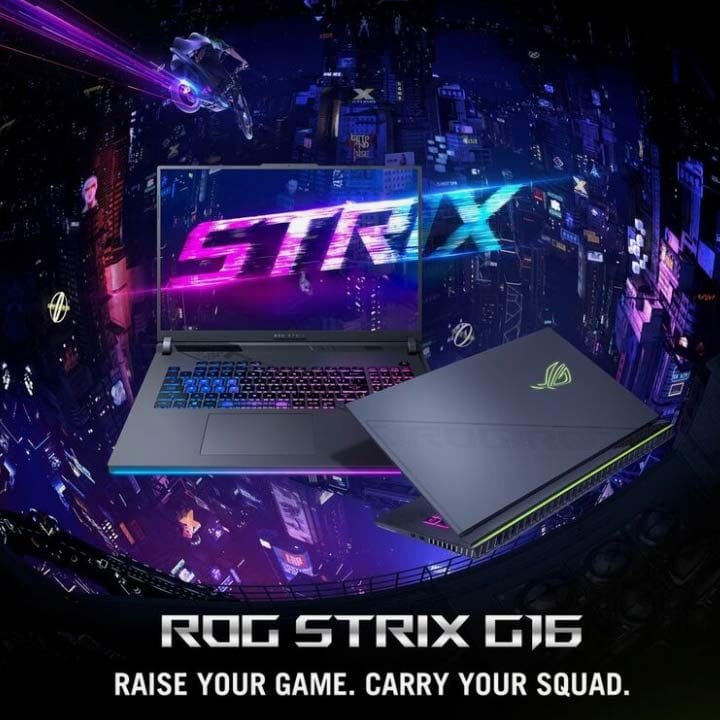 ASUS ROG Strix G16 Gaming Laptop – i7-13650HX, 16" WUXGA 165Hz IPS, RTX 4060 8GB, 16GB RAM, 1TB SSD | Eclipse Gray – G614JV-I7161G