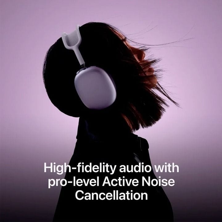 Apple AirPods Max Wireless Over-Ear Headphones with Active Noise Cancellation, Personalized Spatial Audio & USB-C Lossless Audio | Blue - MWW63ZE/A