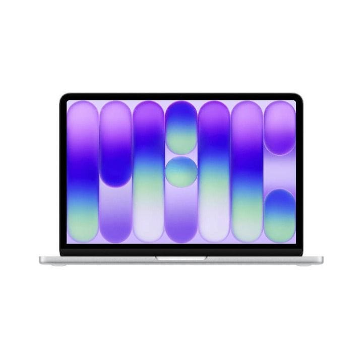 أبل ماك بوك جديد 13 بوصة 8 جيجابايت / 256 جيجابايت – شريحة A18 Pro، لوحة مفاتيح إنجليزية/عربية، معالج سداسي النواة، معالج رسوميات بخمسة نوى، شاشة Liquid Retina، Touch ID | فضة– MHFA4AB/A