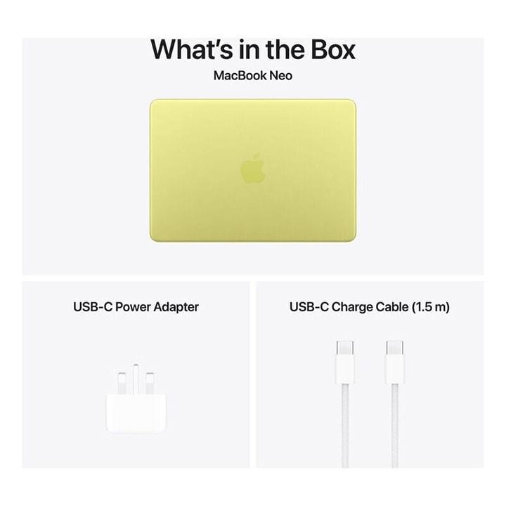 أبل ماك بوك جديد 13 بوصة 8 جيجابايت / 256 جيجابايت – شريحة A18 Pro، لوحة مفاتيح إنجليزية/عربية، معالج سداسي النواة، معالج رسوميات بخمسة نوى، شاشة Liquid Retina، Touch ID | فضة– MHFA4AB/A