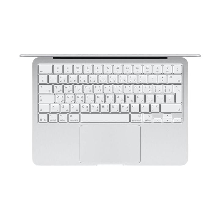 أبل ماك بوك جديد 13 بوصة 8 جيجابايت / 256 جيجابايت – شريحة A18 Pro، لوحة مفاتيح إنجليزية/عربية، معالج سداسي النواة، معالج رسوميات بخمسة نوى، شاشة Liquid Retina، Touch ID | فضة– MHFA4AB/A
