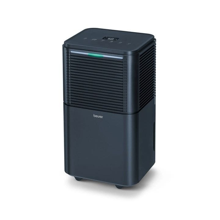 Beurer Air Dehumidifier 12L/Day 2L Tank Auto Humidity Control Laundry Drying Digital Display Timer 30m² Coverage | Black - LE150