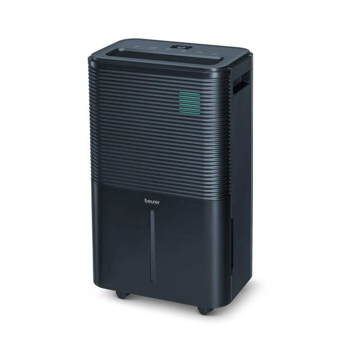 Beurer Air Dehumidifier 20L/Day 4L Tank Auto Humidity Control Laundry Drying Digital Display Timer 60m² Coverage | Black - LE250