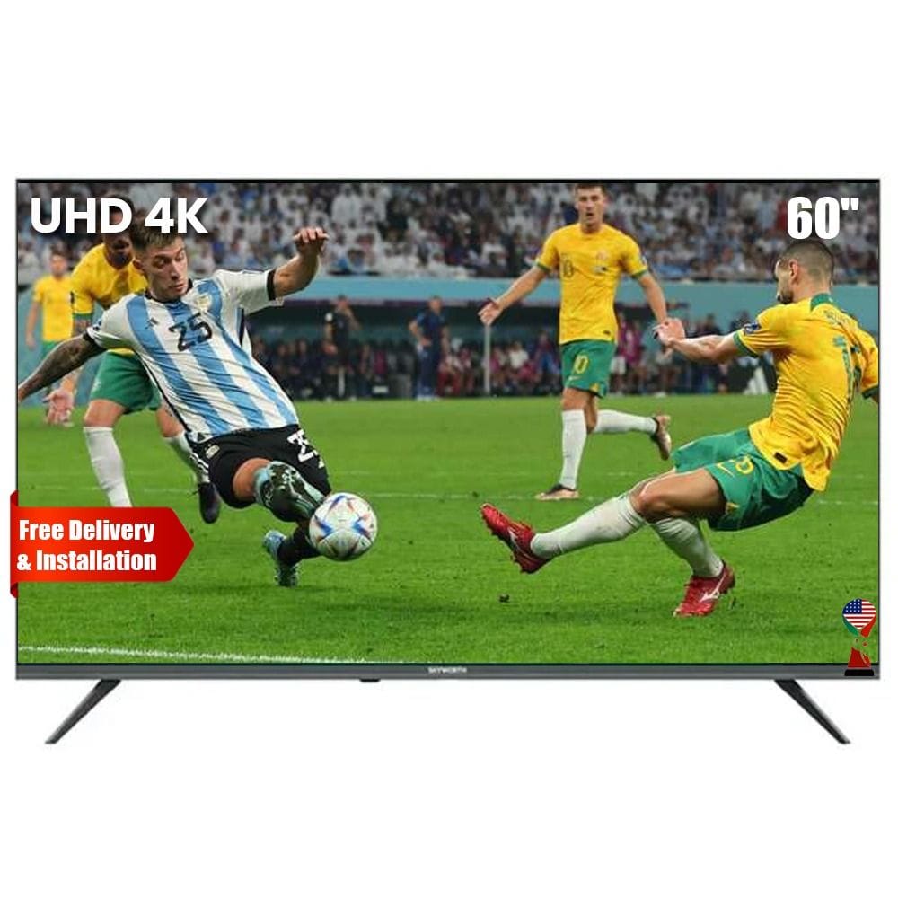 Skyworth 60-inch UHD 4K Google TV, HDR10, Dolby Audio, Voice Control, Chromecast, Wi-Fi & Bluetooth | Black - 60G6500G