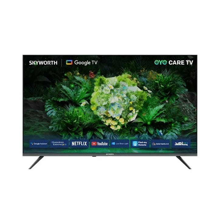 Skyworth 60-inch UHD 4K Google TV, HDR10, Dolby Audio, Voice Control, Chromecast, Wi-Fi & Bluetooth | Black - 60G6500G