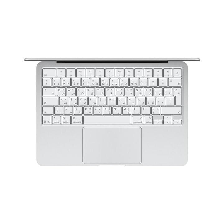 آبل ماك بوك نيو 13 بوصة 8 جيجابايت / 512 جيجابايت – شريحة A18 برو، لوحة مفاتيح إنجليزي/عربي، معالج 6 أنوية، معالج رسومي 5 أنوية، شاشة Liquid Retina، Touch ID | فضي – MHFC4AB/A