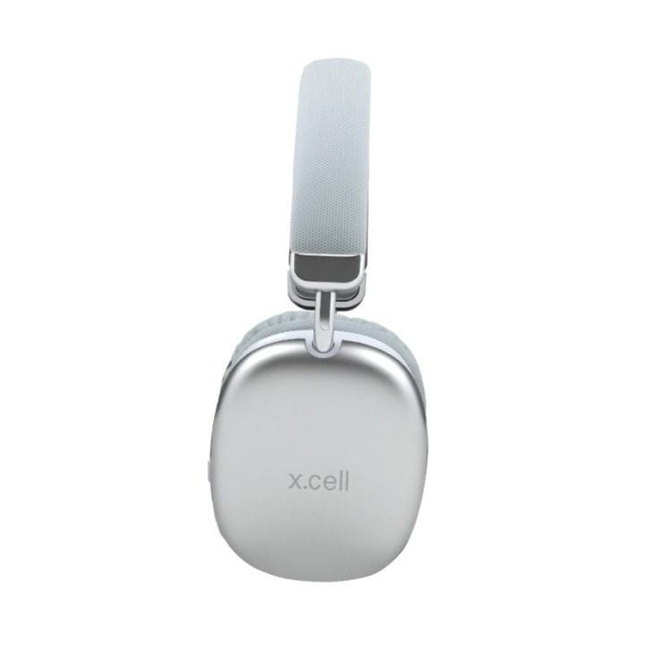 XCell HS-314 Wireless Headphones – Active Noise Cancelling, FM Radio, 15H Playtime, Over-Ear Design, Silver | XL-HS-314-ANC-15H-AIRMAX-SIL