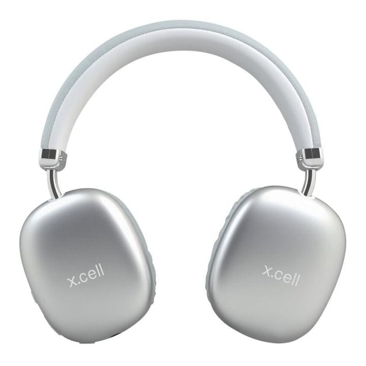XCell HS-314 Wireless Headphones – Active Noise Cancelling, FM Radio, 15H Playtime, Over-Ear Design, Silver | XL-HS-314-ANC-15H-AIRMAX-SIL