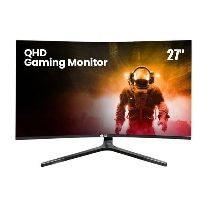 Epic Gamers Cosmos 27" QHD Curved Gaming Monitor – 2560×1440 VA Panel, 180Hz Refresh Rate, 1ms Response Time, Adaptive-Sync, Frameless | Black - EP27-QHD-180