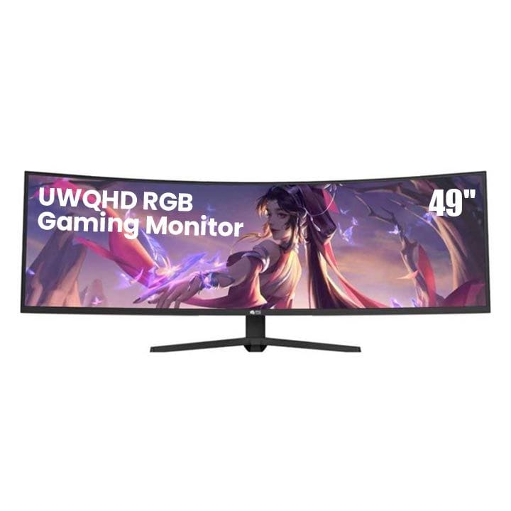 Epic Gamers Apex 49" UWQHD Curved RGB Gaming Monitor – 5120×1440 VA Panel, 144Hz Refresh Rate, 1ms Response Time, Adaptive-Sync | Black - EP49-VA-144