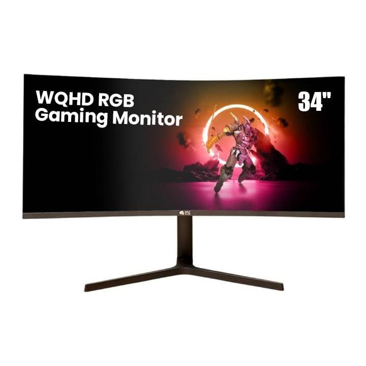 Epic Gamers Titan 34" WQHD Curved RGB Gaming Monitor – 3440×1440 VA Panel, 165Hz Refresh Rate, 1ms Response Time, Adaptive-Sync | Black - EP34-VA-165