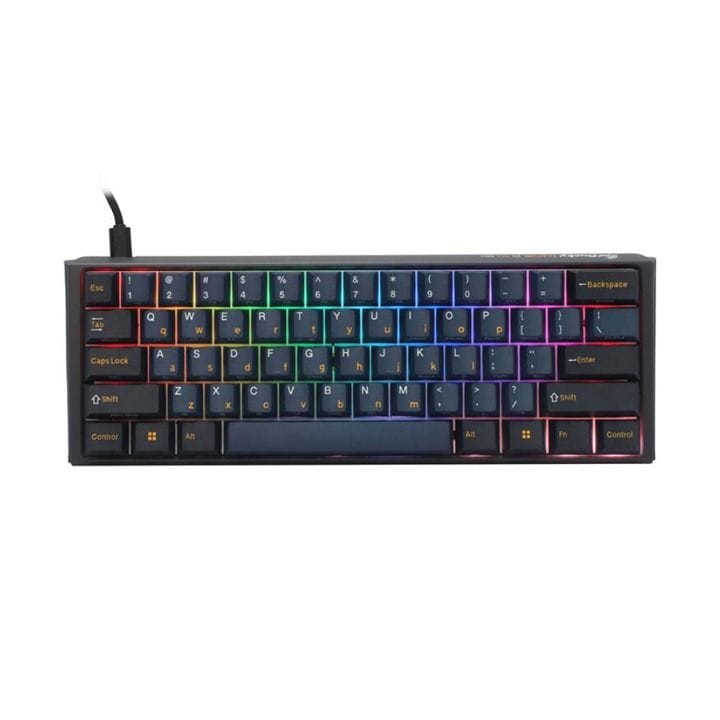 Ducky One 3 Pro Mini Nazca Line 60% RGB Mechanical Gaming Keyboard – Cherry MX2A Brown Switch, Hot-Swappable PCB | Black – DKON2361ST-CBUSPTCHNAZ001