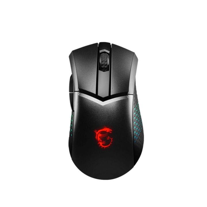 MSI Clutch GM51 Lightweight Wireless RGB Gaming Mouse – PixArt PAW-3395 Optical Sensor, Diamond LightGrips, Ergonomic Design | Black – CLUTCH GM51
