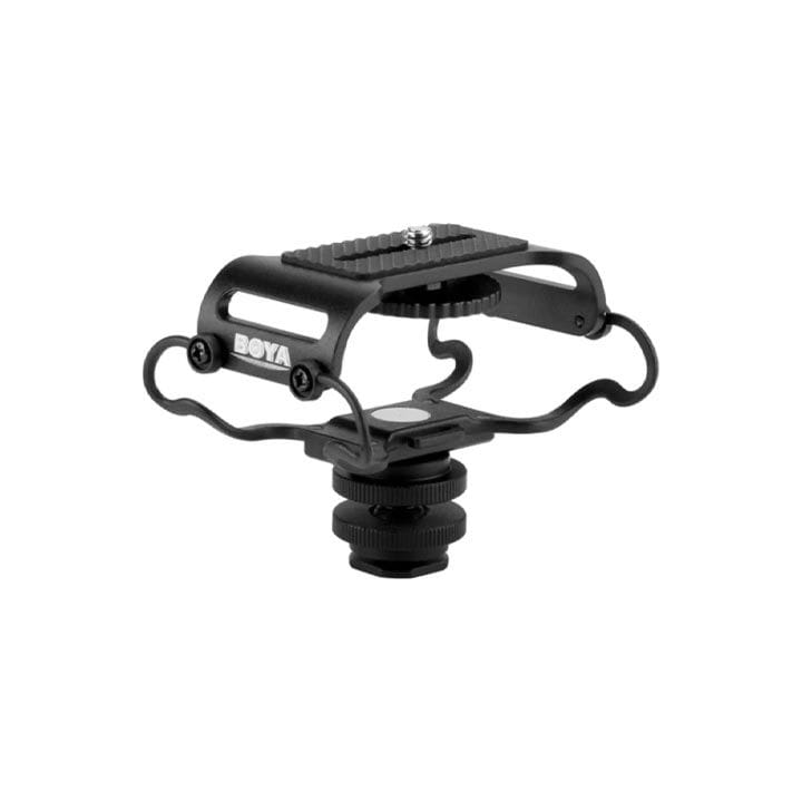 BOYA BY-C10 Microphone Shock Mount – Anti-Vibration Suspension Mount for Recording Microphones | Black – BY-C10