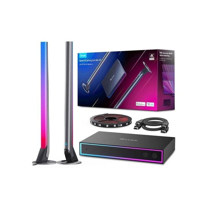 Govee AI Gaming Sync LED Lighting Box Kit – Smart Gaming Lighting Control System with AI Scene Effects | Black – H6601