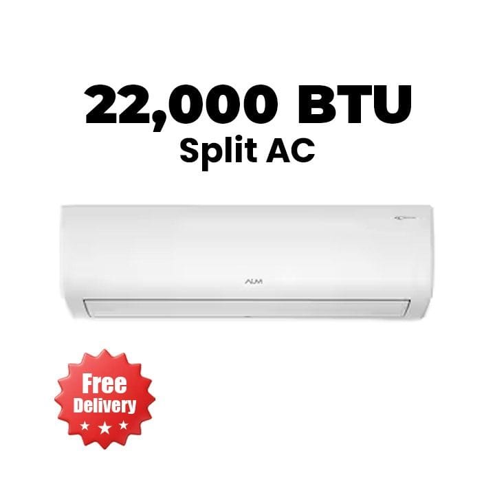 ALM Inverter Split Air Conditioner 2.0 Ton, 22,900 BTU, Rotary Compressor, 39 dB(A) Noise Level, 1450 m/h Air Volume, R410A Refrigerant - White - ALMS-T24INV-I