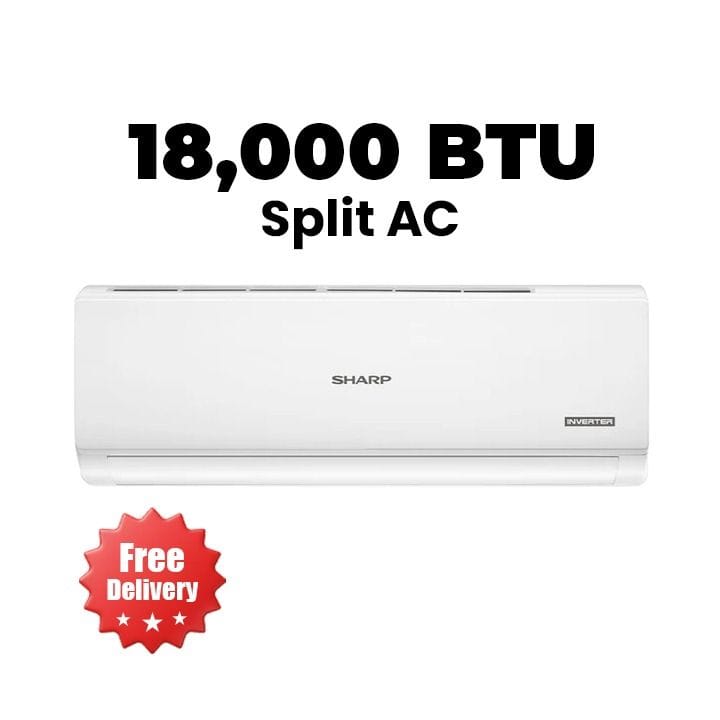 Sharp Split Air Conditioner 1.5 Ton, Inverter Technology, Filter Cleaning Reminder, Sleep Mode, Auto Restart - White - AH-X18CTG-Q