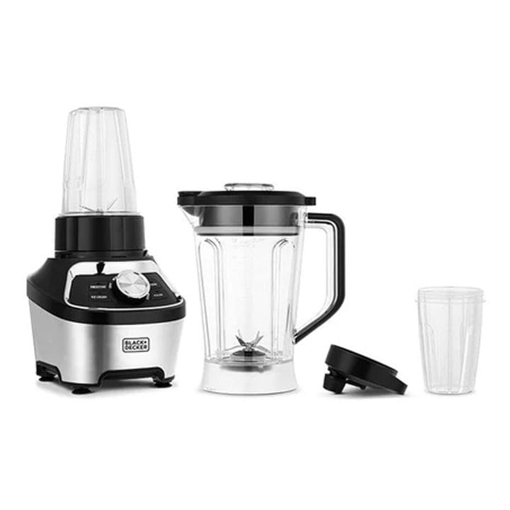 Black+Decker 1200W High-Speed Blender, 1.85L BPA-Free Jar, Travel Cup, 20,000 RPM, 6-Blade Stainless Steel - Black/Silver - BXH1200-B5