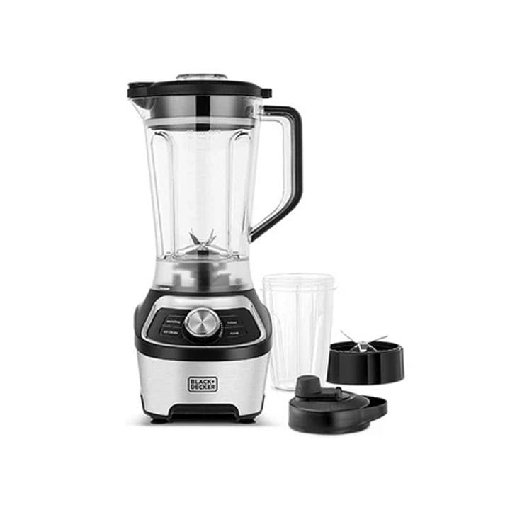 Black+Decker 1200W High-Speed Blender, 1.85L BPA-Free Jar, Travel Cup, 20,000 RPM, 6-Blade Stainless Steel - Black/Silver - BXH1200-B5
