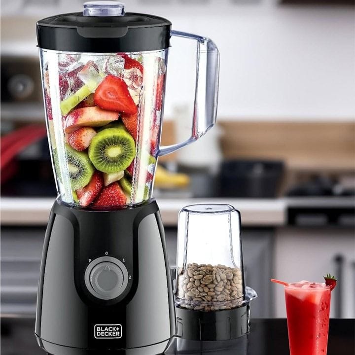 خلاط بلاك+ديكر 400 واط مع مطحنة ووعاء إضافي - أسود - BX430J-B5
