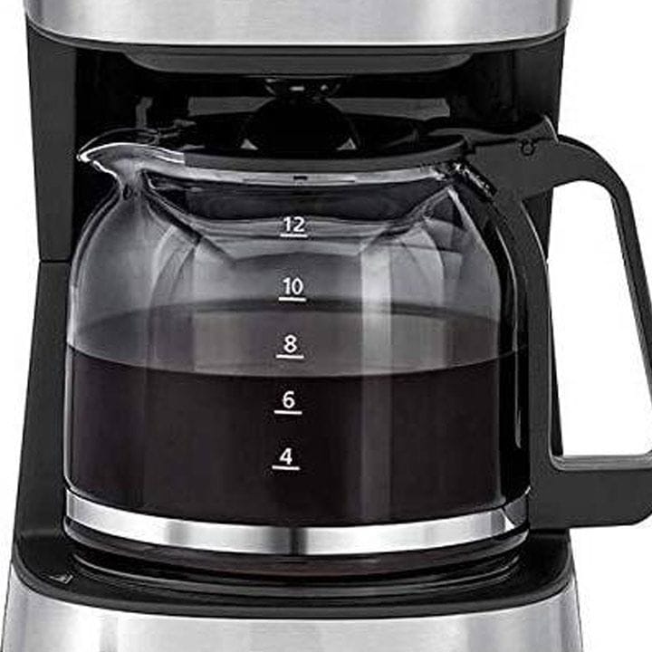 Black+Decker 900W 24-Hour Programmable Coffee Maker With 1.5L Glass Carafe, Keep Warm Feature For Drip Coffee And Espresso - Black/Silver - DCM85-B5