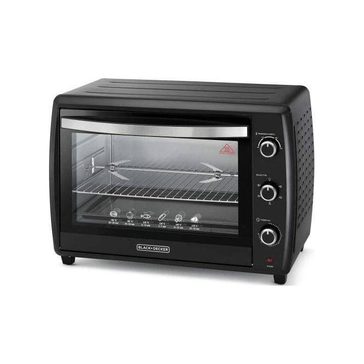 Black+Decker Toaster Oven 2200W 70L, Adjustable Thermostat (90–230°C), Double Grill With Convection, Rotisserie Function - Black - TRO70RDG-B5