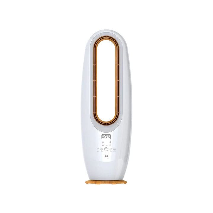Black+Decker Bladeless Fan 85cm, Powerful Motor, Integrated LED Lighting, Innovative Bladeless Design - White - FBL85-B5