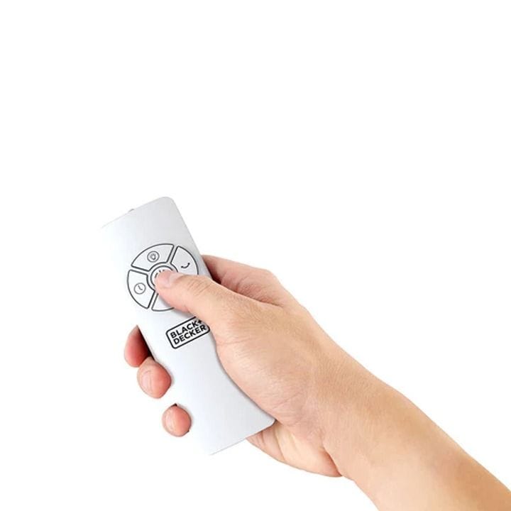 Black+Decker Bladeless Fan 85cm, Powerful Motor, Integrated LED Lighting, Innovative Bladeless Design - White - FBL85-B5