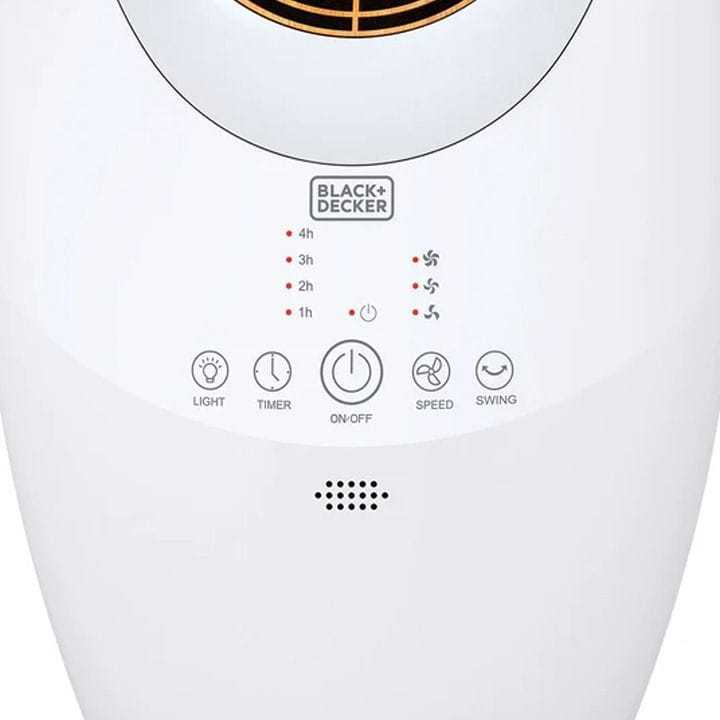 مروحة بلاك+ديكر بدون شفرات 58 سم مع إضاءة LED - أبيض - FBL58-B5