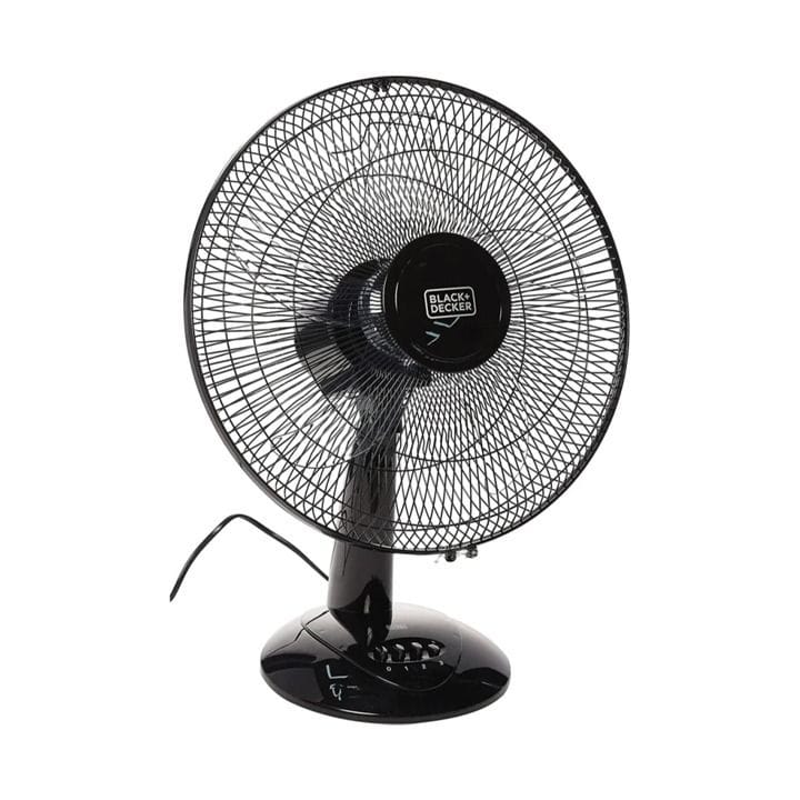مروحة مكتبية بلاك+ديكر 16 بوصة، دوران واسع 90° - أسود - FD1620-B5