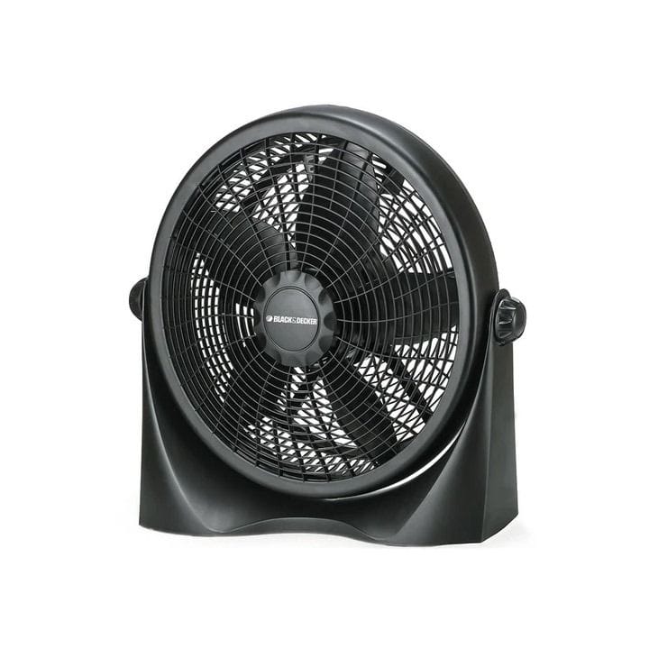 Black+Decker Box Fan 16 Inch, High-Speed 5-Blade Design, Adjustable Portable Design, Slim And Compact - Black - FB1620-B5