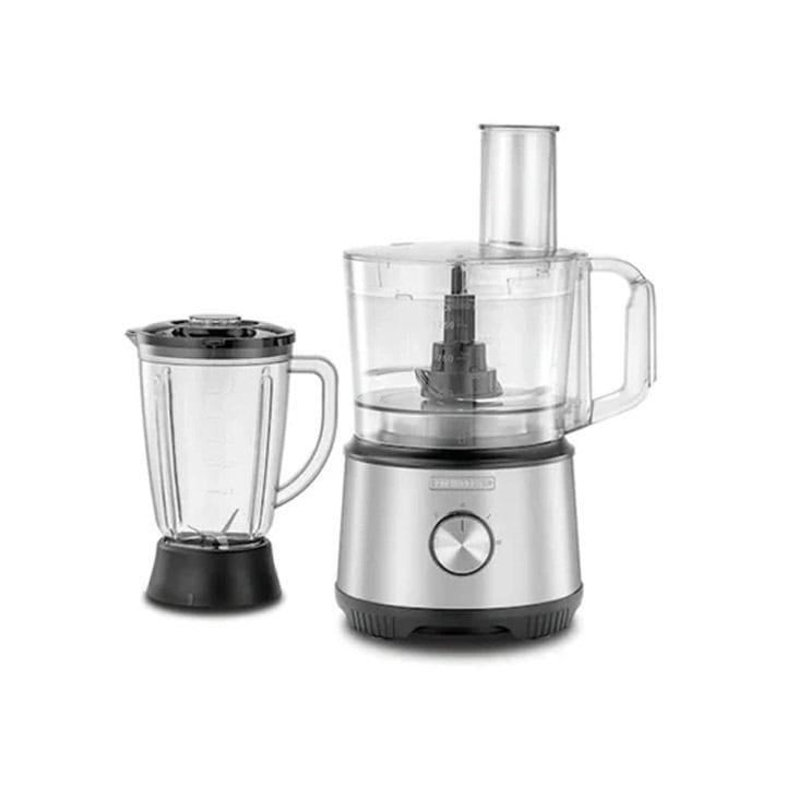 Black+Decker Multifunctional Food Processor 800W, 24 Functions, 2 Speeds + Pulse, Stainless Steel Blades - Black/Silver - FX825-B5