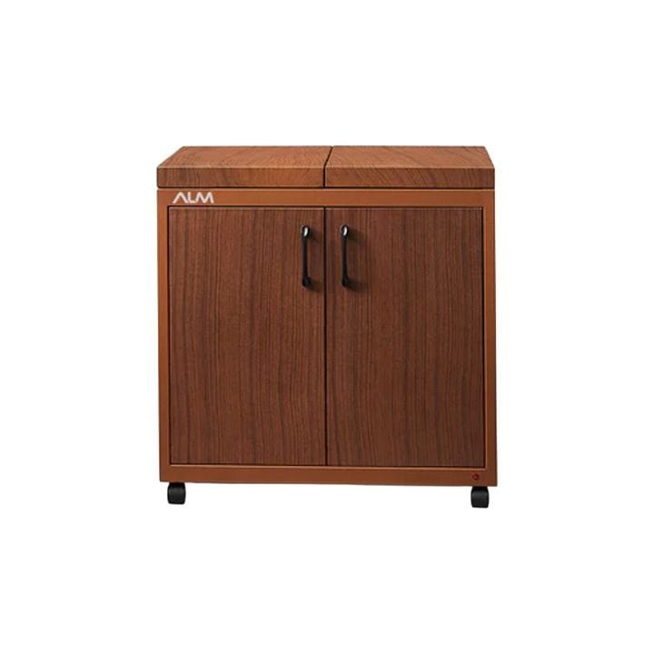 ALM 3-Plates Food Warmer And Hostess Trolley, 2 Shelves, Removable Power Cable, Elegant And Modern Design - Brown - ALM-HT3SLO