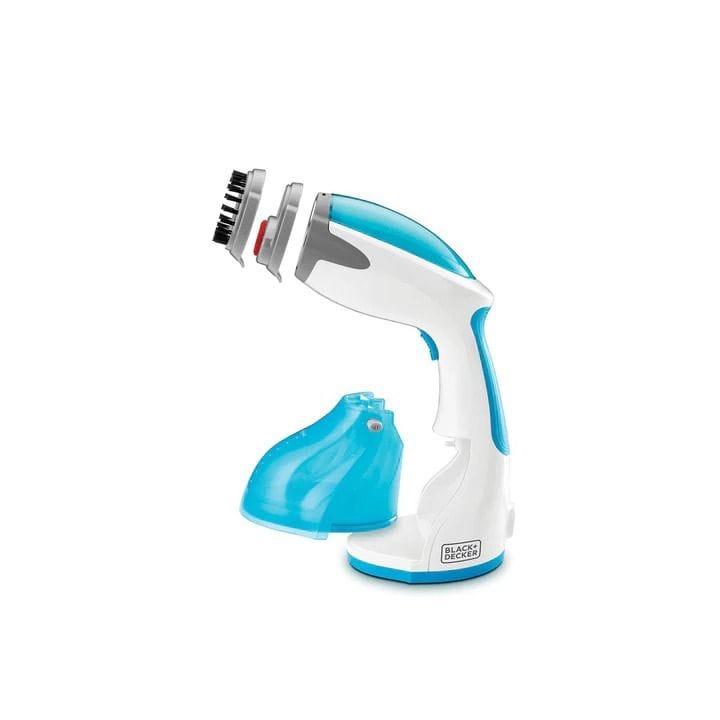 Black+Decker Handheld Garment Steamer 1200W, Includes 200ml Measuring Beaker, Steam Jet Button With Lock, 260ml Removable Water Tank - White - HST1200-B5