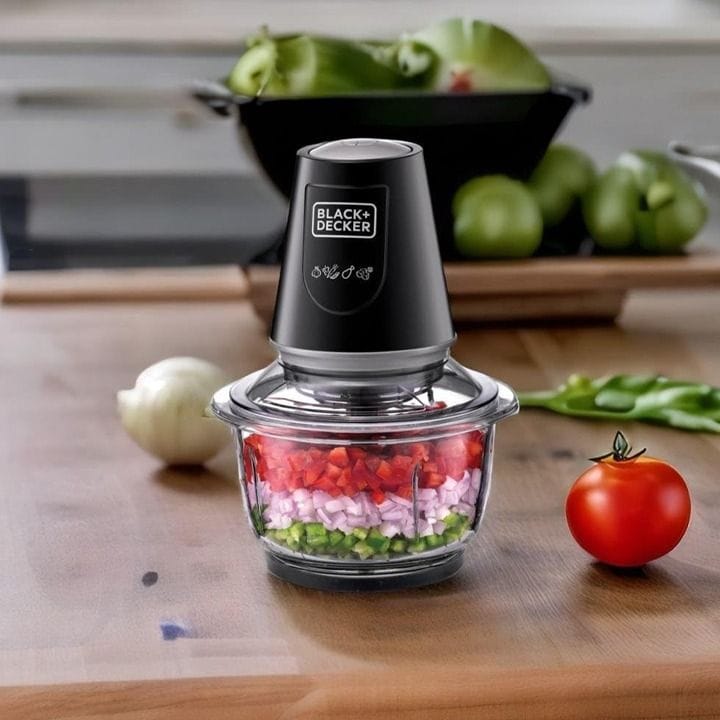 مفرمة عمودية زجاجية بلاك+ديكر 400 واط - أسود - GC400-B5