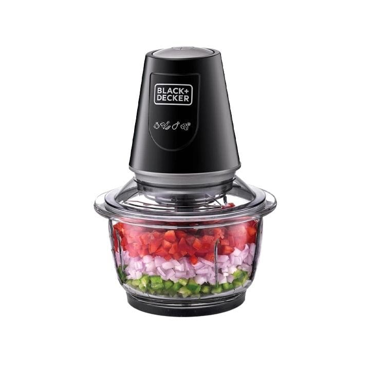 مفرمة عمودية زجاجية بلاك+ديكر 400 واط - أسود - GC400-B5
