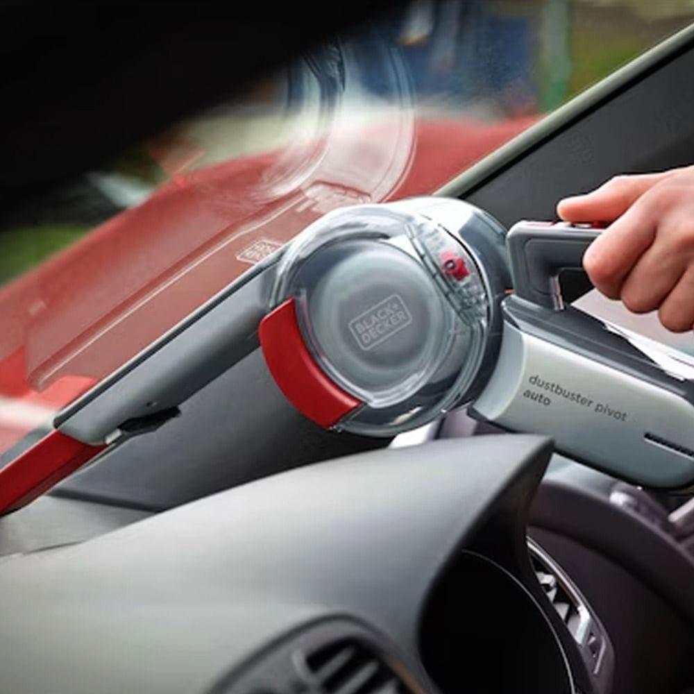 Black+Decker Pivot Handheld Vacuum Cleaner 12V, Lightweight Design, Long-Lasting Performance - Black - PV1200AV-B5