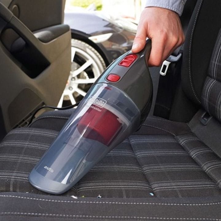 Black+Decker Car Vacuum Cleaner 370ml, 12V DC Power Source, Ergonomic Design, High-Performance Cleaning - Red/Black - NV1200AV-B5