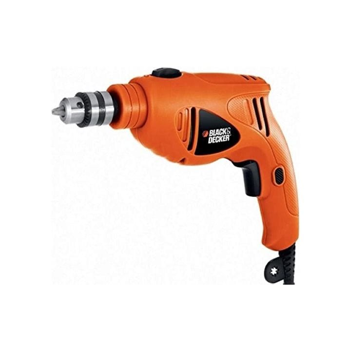 مثقاب مطرقي بلاك+ديكر 500 واط سرعة واحدة - برتقالي/أسود - HD5010-B5