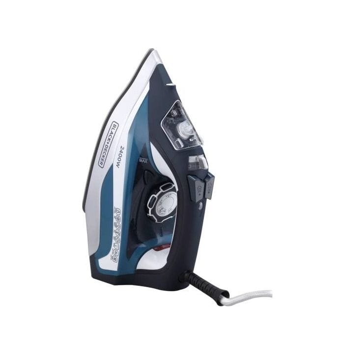 مكواة بخار بلاك+ديكر 2400 واط بخزان 380 مل - أزرق - X2150-B5