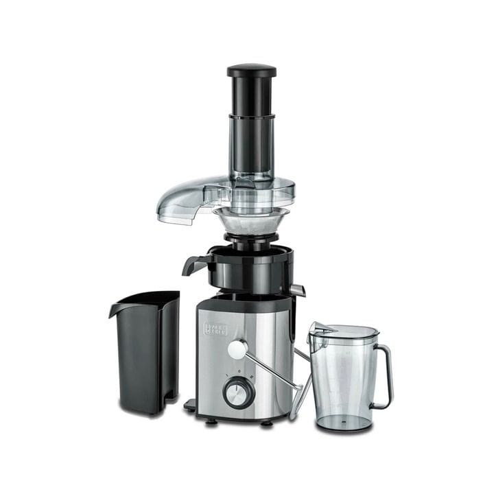 Black+Decker Juice Extractor 1.7L, 800W Copper Motor, Extra-Wide Feeding Chute, Large Pulp Container And Juice Jug - Silver - JE800-B5