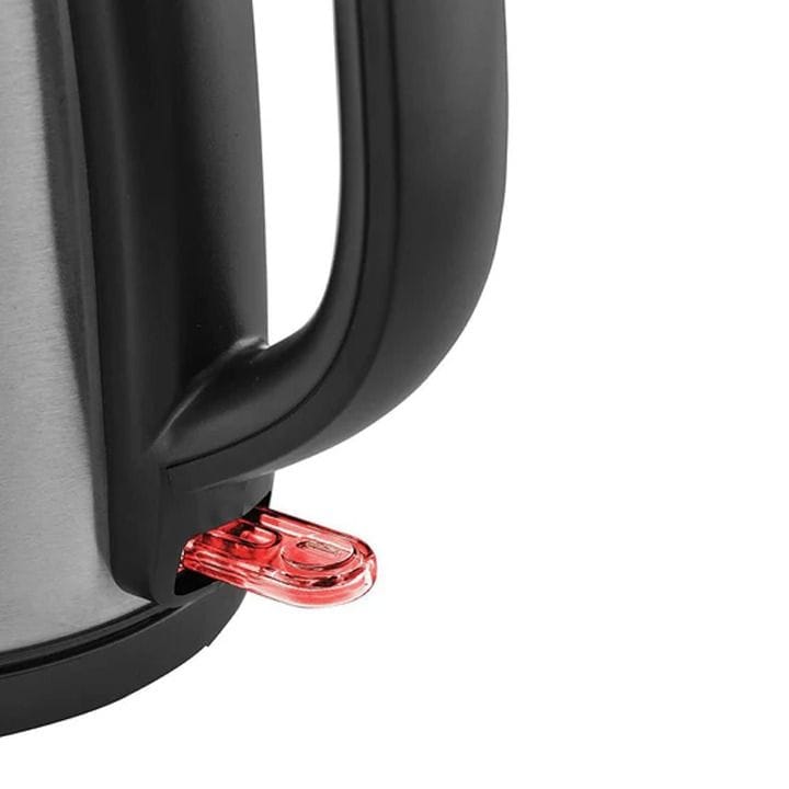 Black+Decker Stainless Steel Electric Kettle 2200W 1.7L, Overheat Protection, Water Level Indicator, Ergonomic Handle - Silver/Black - JC450-B5