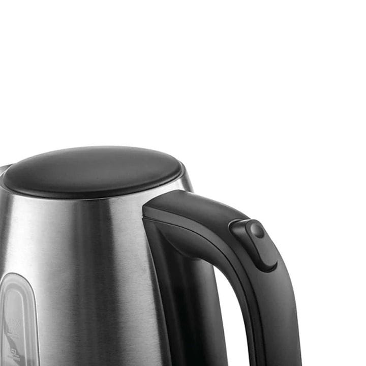 Black+Decker Stainless Steel Electric Kettle 2200W 1.7L, Overheat Protection, Water Level Indicator, Ergonomic Handle - Silver/Black - JC450-B5