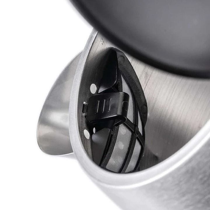 Black+Decker Stainless Steel Electric Kettle 2200W 1.7L, Overheat Protection, Water Level Indicator, Ergonomic Handle - Silver/Black - JC450-B5