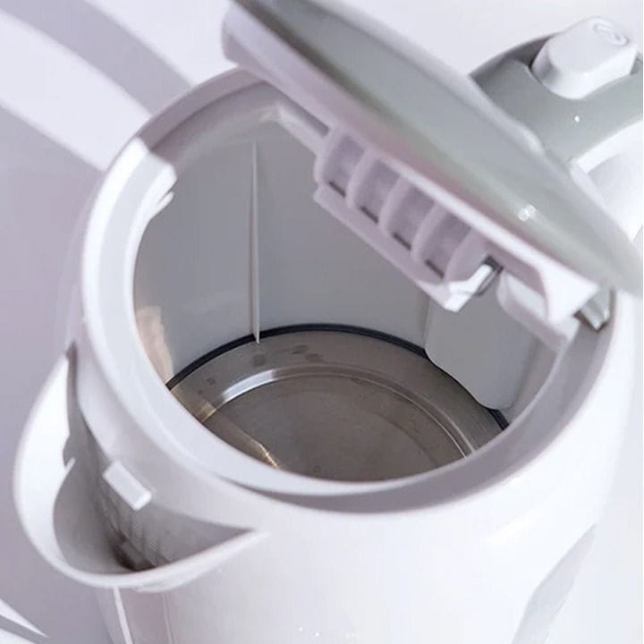Sharp Electric Kettle 2200W, 1.7L Capacity, Water Level Indicator, Boil-Dry Protection, 360° Cordless Base - White - EK-JX17-W3