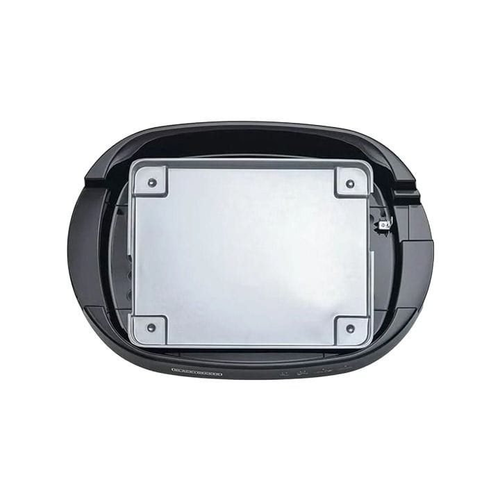 Black+Decker Flat Health Grill 1500W, Non-Stick Cooking Surface, Curved Glass Lid, Efficient Fat Draining System - Black - GH1500-B5