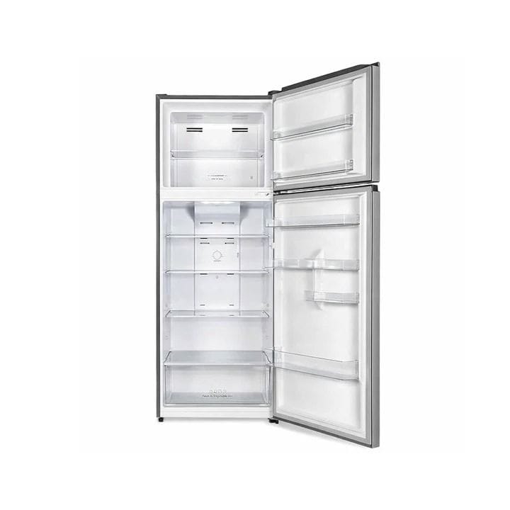 Kelon Double Door No Frost Top Mount Refrigerator 375L, LED Light, Multi Air Flow, Compact And Stylish Design - Inox - KRD-49WRS