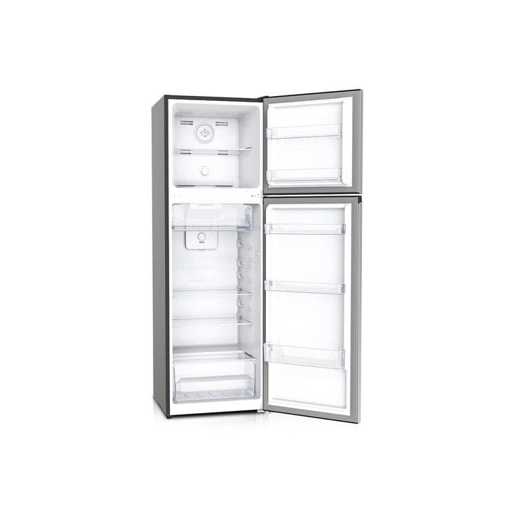 Sharp Top Mount Double Door Refrigerator 330L, No Frost Inverter, Electronic Temperature Control, Tropical Climate Class - Silver - SJ-HM330-HS3