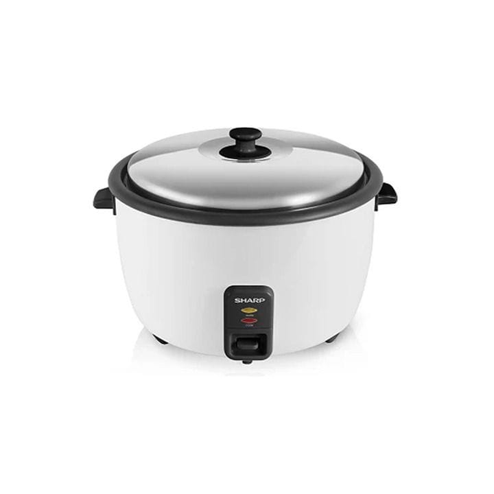 Sharp Rice Cooker 1500W, 4.5L Capacity, Non-Stick Inner Pot, Stainless Steel Lid - White - KS-H458S-W3